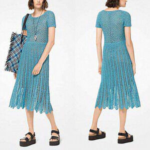 NWT Michael Kors Collection Resort 2019 Hand-Crocheted Lurex Dress Women Size XS